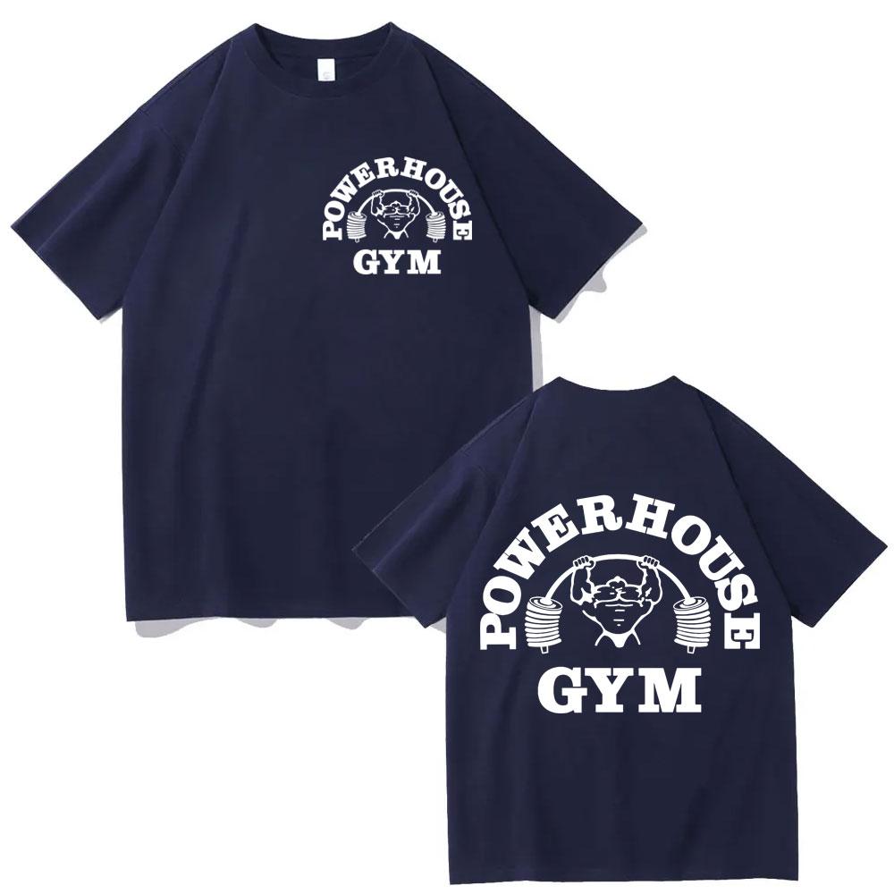 Powerhouse Gym Графические Футболки Мужские Женские Мода Повседневная Спорт Короткий Рукав Футболка Высококачественный Хлопок Оверсайз Футболки