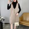 Sweater Vest Female Autumn/Winter New Knitted Dress Women Korean Casual Loose Fitting Mid Length Vest Female Tops