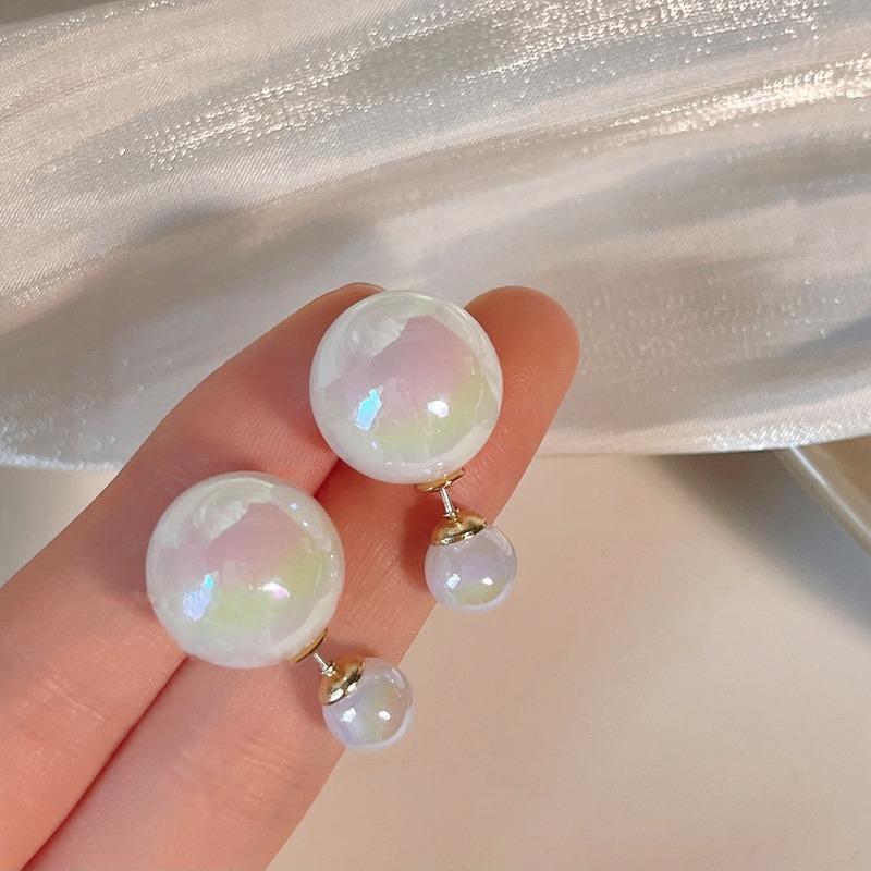 Новые серьги с пресноводным жемчугом для женщин. Универсальные модные вечерние двусторонние серьги с жемчугом.