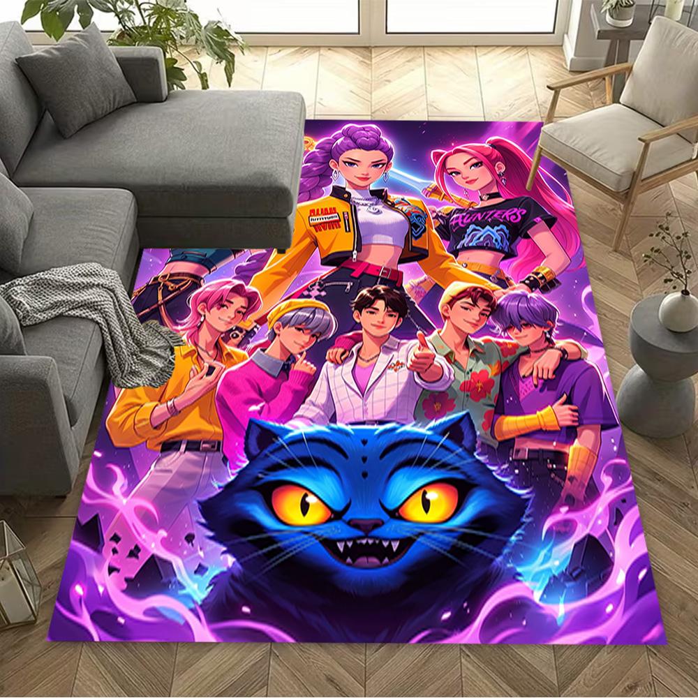 Cyberpunk Fashion Heroes Floor Mat Suitable for Study room Playrooms Dining Room Balcony Antislip Carpet Anime Office Decor