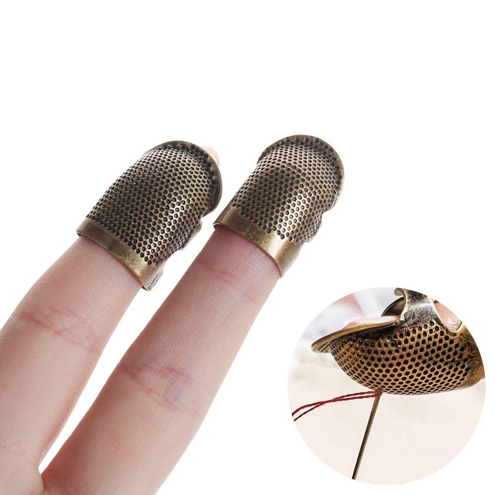 Sewing Accessories Vintage Gold DIY Crafts Finger Protector Antique Ring Needle Thimble Metal