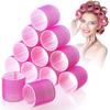 Self-Grip Hair Rollers Heatless Hair Curlers No Heat Hair Bang Volume Self-adhesive Hook & Loop DIY Styling Tool