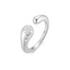 ANIA HAIE Silver Sparkle Carved Crossover Adjustable 925 Silver Size Adjustable Ring R066-04H