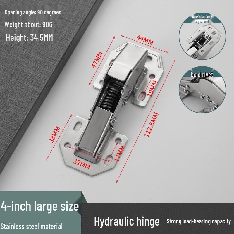 Петля-лягушка из нержавеющей стали с плавным закрыванием, мостового типа, утолщенная 3-4 дюйма, без пазов, для дверц шкафов и столов для маджонга
