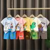 2Pcs/Set Summer Cartoon Short Sleeves Tops Shorts Outfit Set Cotton Newborn Children's Pajamas Toddler Boys Girls Baby Kids Clothes