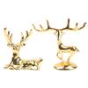Статуэтка оленя, скандинавское рождественское олень, художественная статуэтка, старинная, золотистая, железная, ручная работа, украшение для дома, украшение стола, подарок