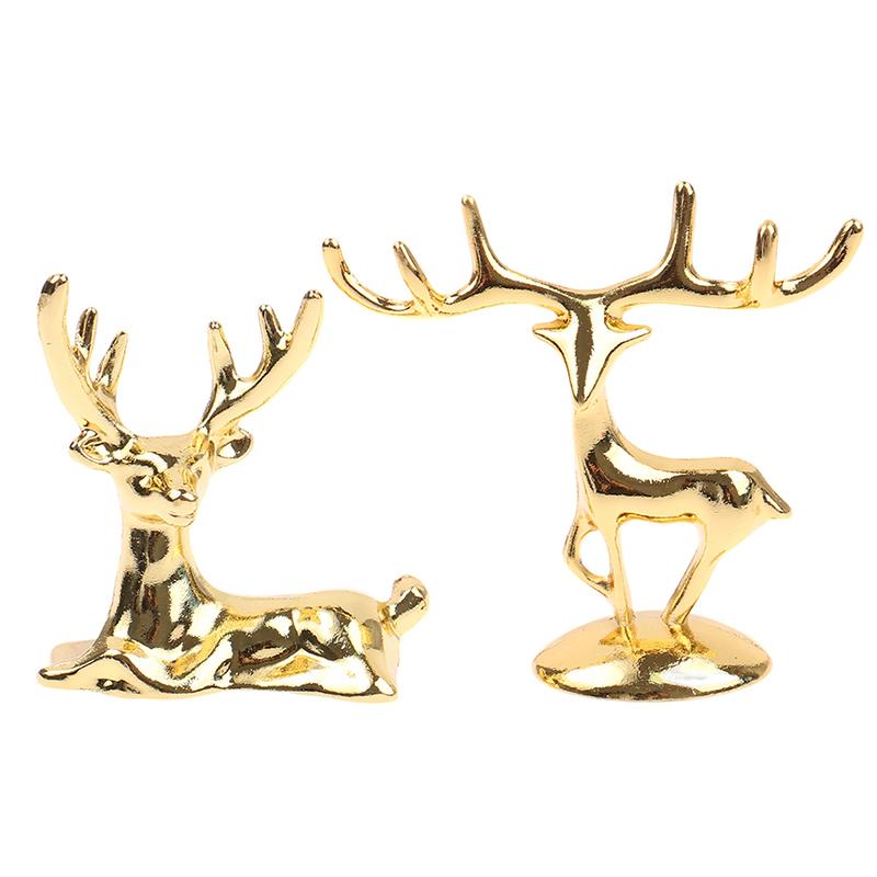 Статуэтка оленя, скандинавское рождественское олень, художественная статуэтка, старинная, золотистая, железная, ручная работа, украшение для дома, украшение стола, подарок