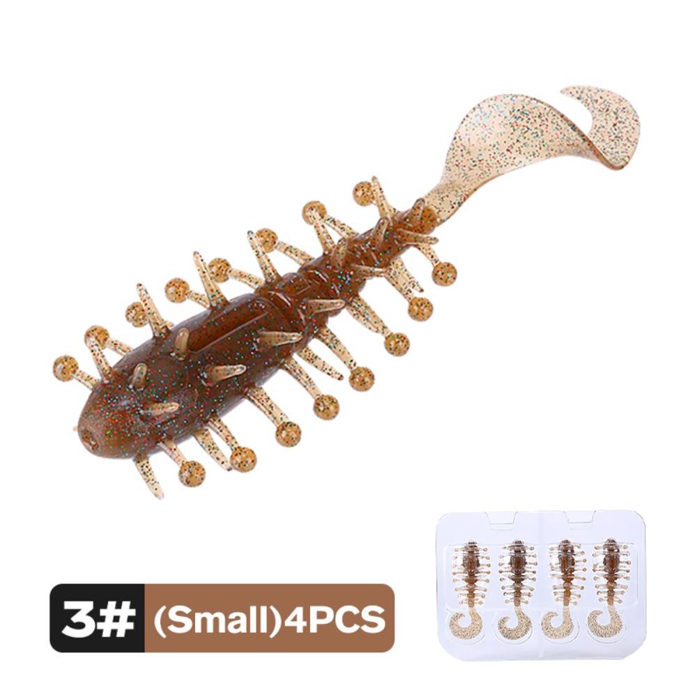3/4Pcs 6.3cm/2g 11cm/8g Curl Tail Sea Cucumber Soft Bait Artificial Swimbaits Outdoor Fishing