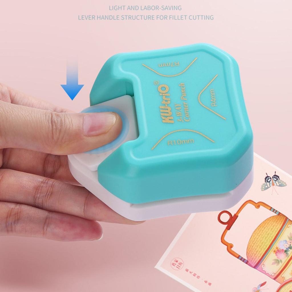 Corner Rounder Punch 3 Way Corner Cutter for Paper Craft Laminate DIY