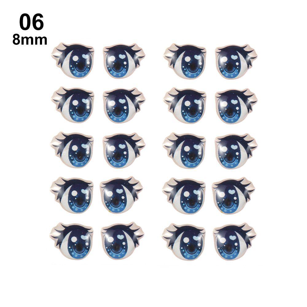 Anime Figurine Doll Cartoon Eyes Stickers Clay Decals Love Cute Sticker Face Organ Paster