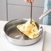 Nonstick Stainless Steel Frying Pan Uncoated Fried Steak Pot Saucepan  Induction Cooker