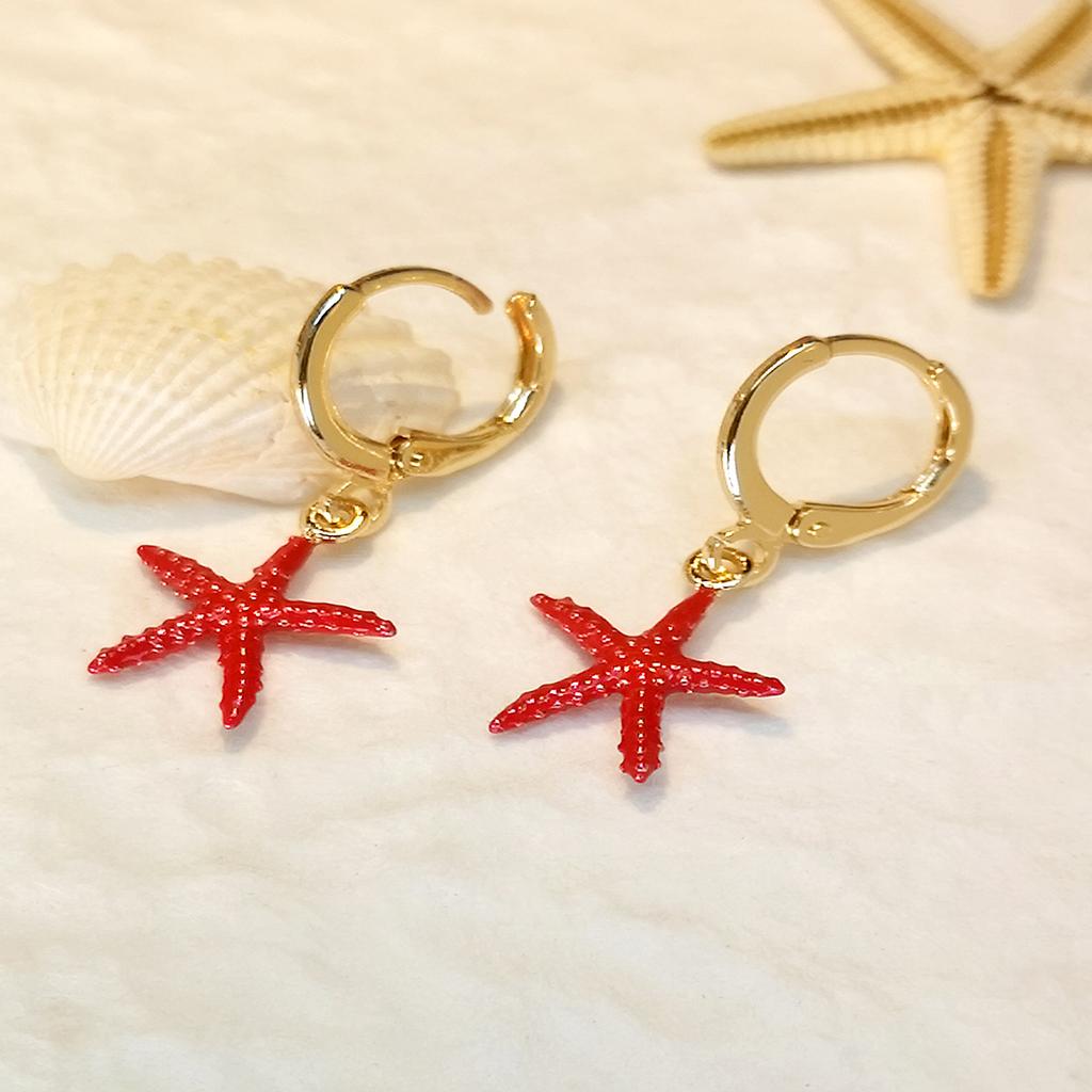 Нежные серьги-подвески в виде морской звезды, серьги-капли из сплава, идеальный женский аксессуар для женщин и подходят для повседневных или вечерних мероприятий