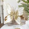 Fabric Glitter Butterfly Ornament Artificial Butterfly Christmas Tree Hanging Decoration for Ceiling Wall Tree Wreath Decor