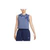 Sportswear Logo Short Sports Vest Women Tops Finn-Blue FQ0368-491