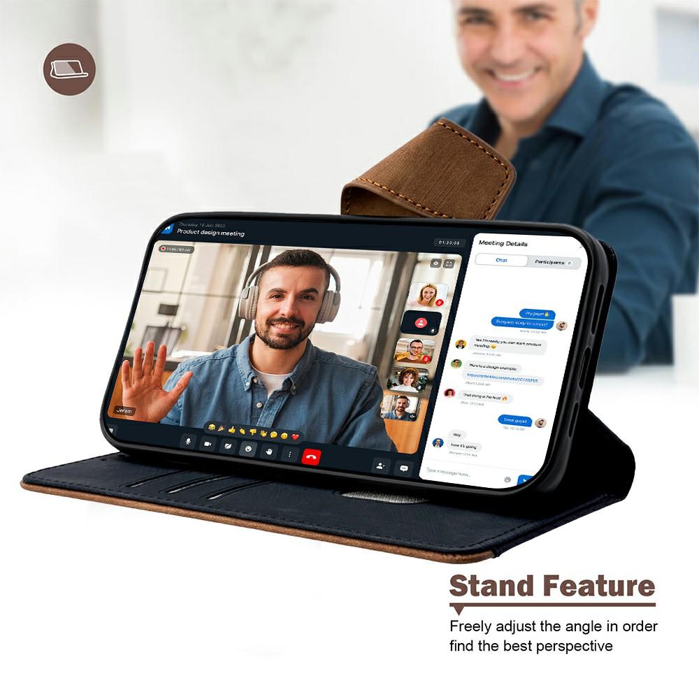 For Honor X8c 4G Case RFID Blocking Color Splicing PU Leather Wallet Phone Cover