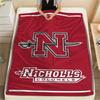 Nicholls State Colonels Print Flannel Blanket High Quality Warm Comfortable Cover for All Seasons Perfect for Gifts Home Decor