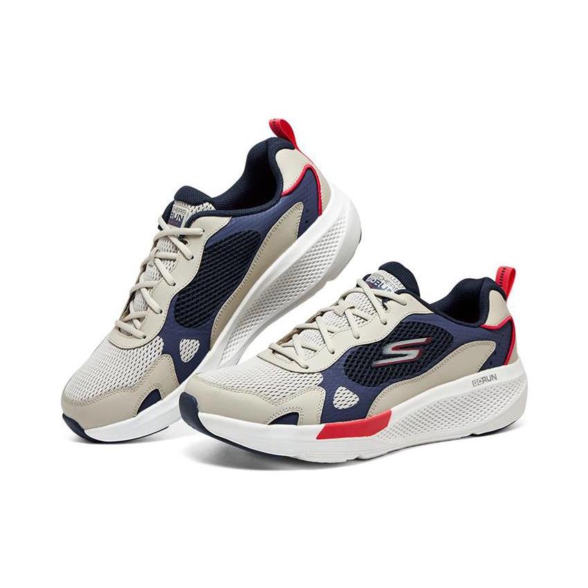 Skechers GO RUN Elevate Mesh, Синтетическая кожа, Низкие, Повседневные беговые кроссовки, Мужские, Сине-серые, 220321-NTMT