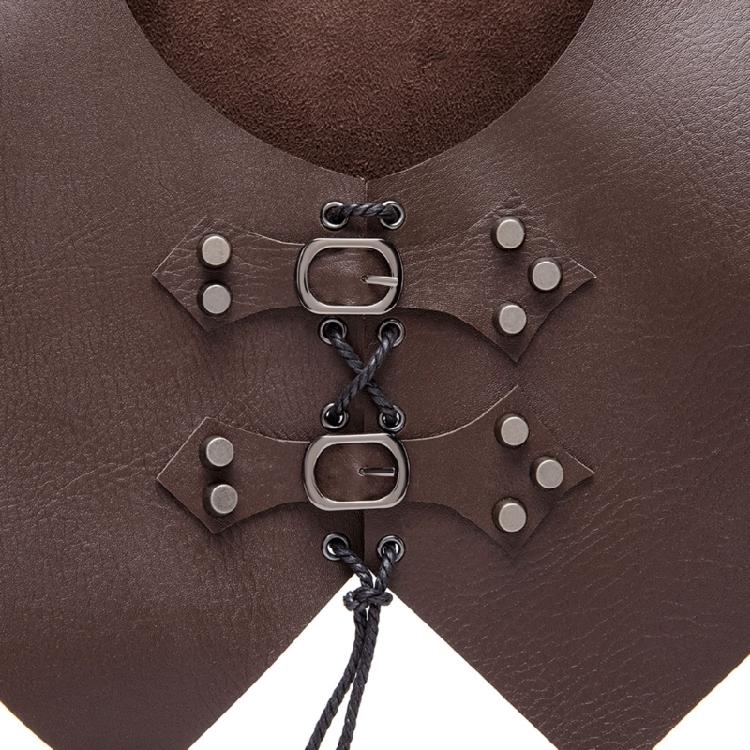 Средневековые Викингские Наплечники Регулируемые Воинские Двойные Наплечники Покрытие Плеча из Искусственной Кожи Накидка для Женщин Мужчин