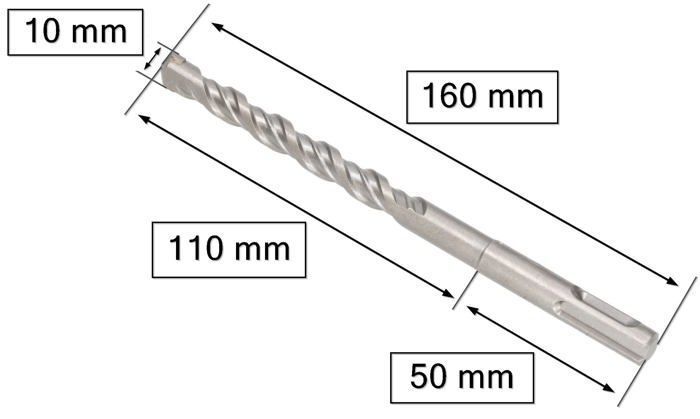 Foret SDS+ - KOTARBAU - 10 X 160 Mm - Alliage Métallique - Acier Trempé - Fixation Standard Globale