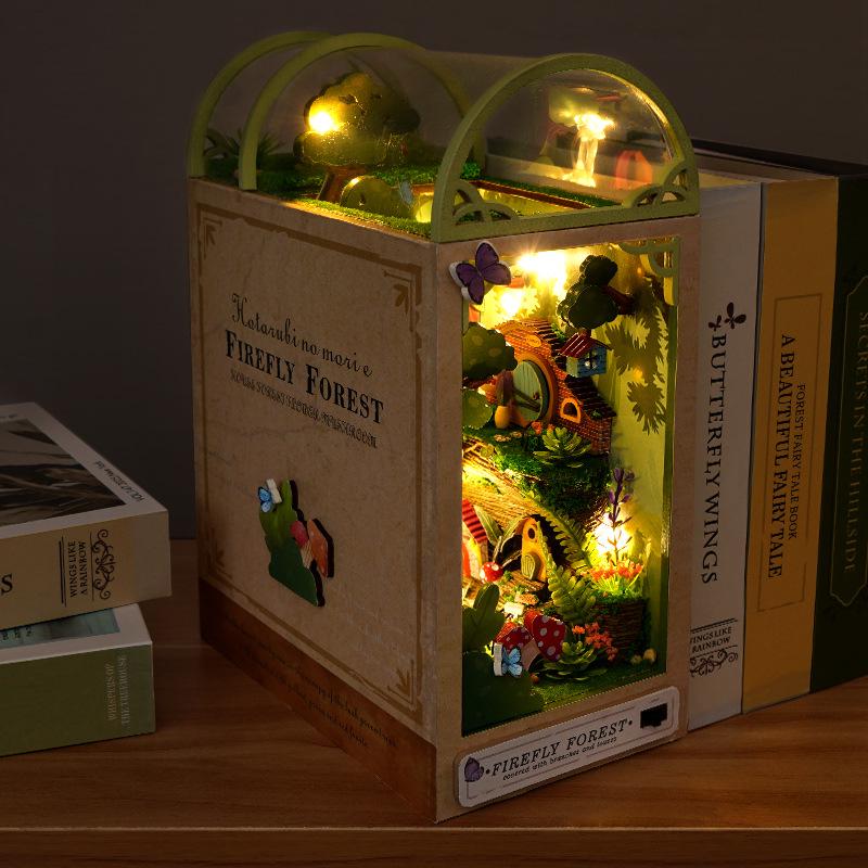 Лес светлячков DIY 3D книжная полка домик миниатюрная модель
