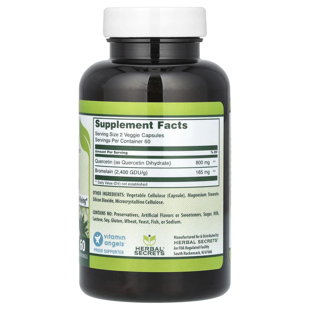 Quercetin Bromelain, Veggie Capsules 120