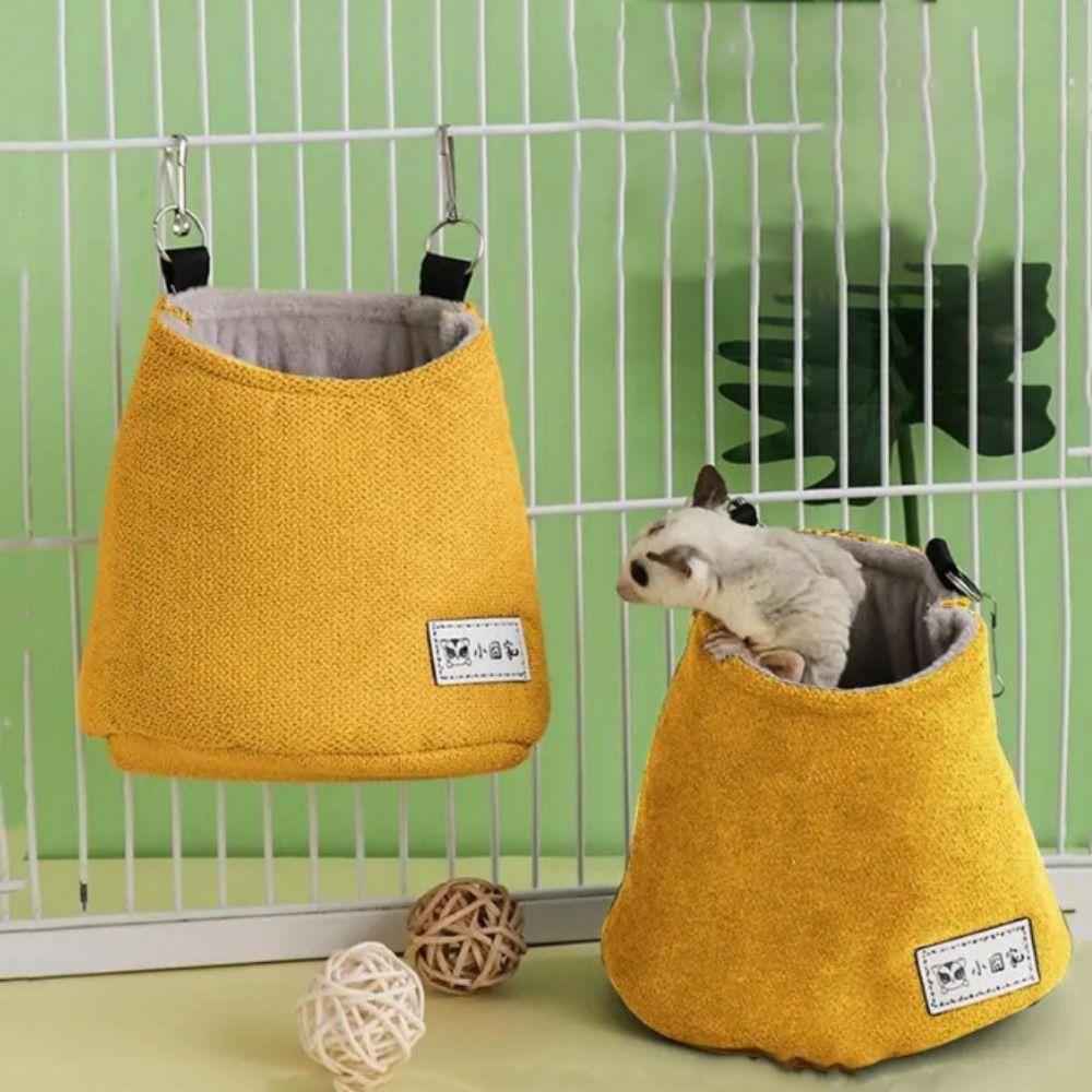 Hanging Hamster Hanging Bed Opening Squirrel Bed Cage Winter Sugar Glider Pouch Autumn