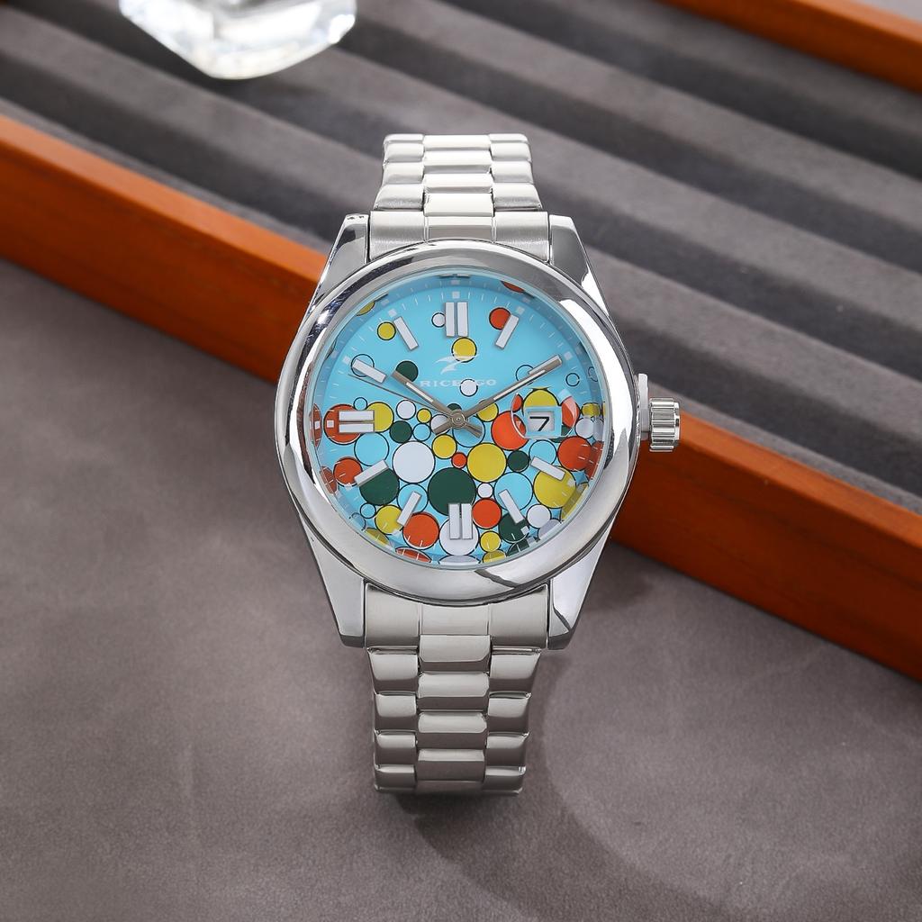 Classic Men's Quartz Watch Luxury Fashion Calendar Date Clock Round Glass Mirror Stainless Steel Business Wristwatch for Gifts