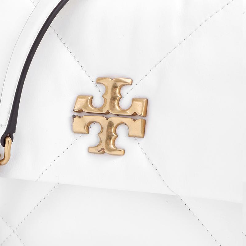 Tory Burch Kira Chain Shoulder Bag Flap Closure Napa Leather Crossbody Women bags White 154706-100