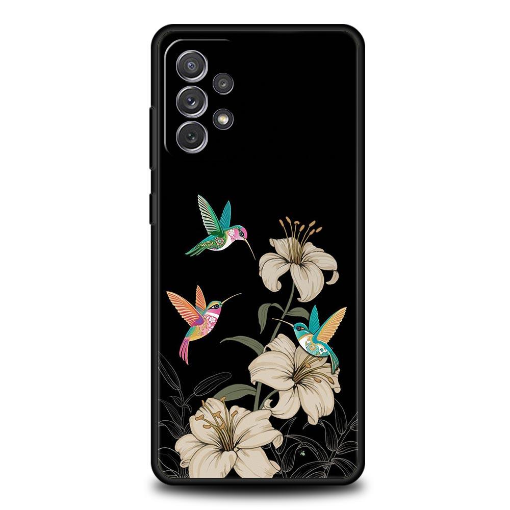 Чехол для телефона с колибри для Samsung Galaxy A15 A13 A51 A71 A41 A31 A21S A03S A05 A35 A32 A55 A23 A25 A33 A53 A73 5G