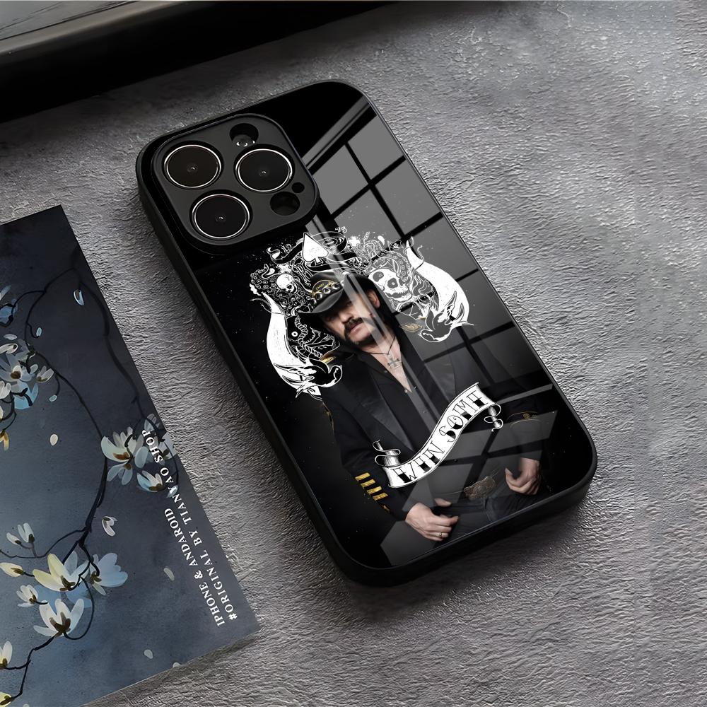 Чехол для телефона S-Singer L-Lemmy-Kilmister Для IPhone 17 Air 16 E Pro Max 15 14 13 Mini 12 Pro 11 Max Plus Черная Стеклянная Крышка