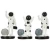 3 Pcs Astronaut Statues for Home Decor (Pack of 3, Black & White)