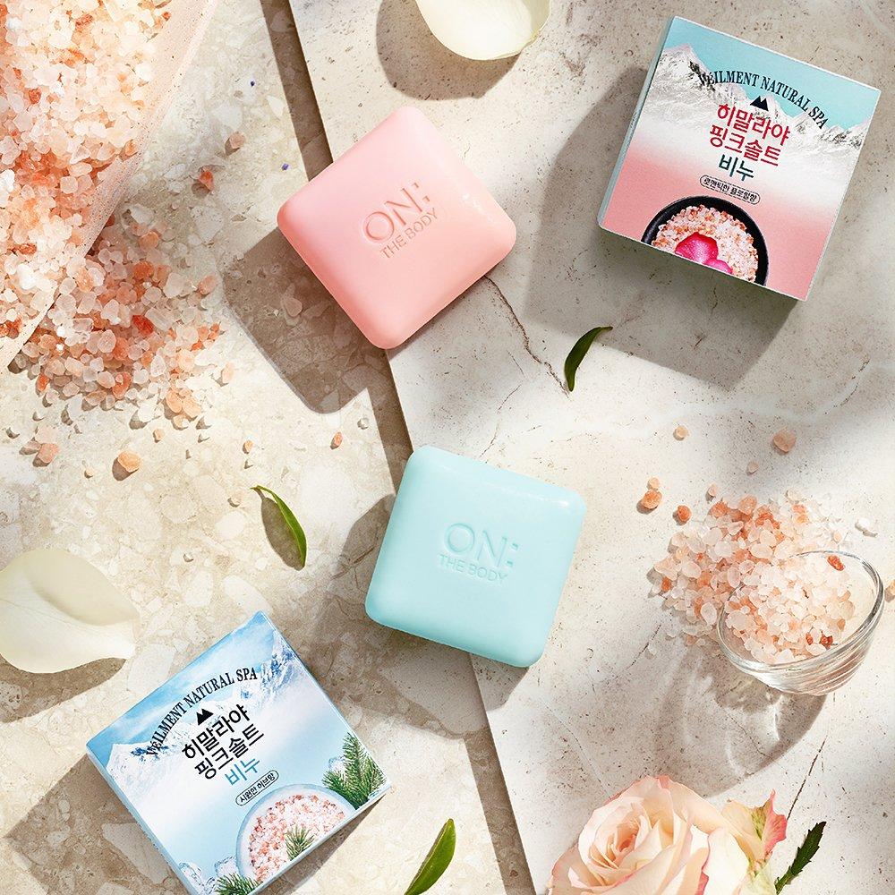 ON THE BODY VEILMENT Гималаи С 1930 Мыло с розовой солью Цветочный аромат 90г*4шт х 2шт