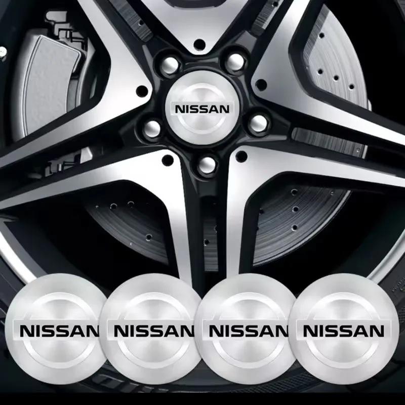 4Pcs 56MM Car Tyre Wheel Center Hub Cap Badge Sticker Accessories For Nissan Qashqai Juke SentraPulsar Altima Patrol Micra Rogu CTVWZ1