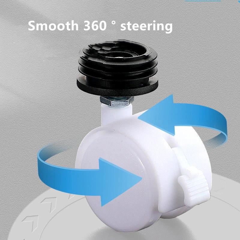 4 Pcs/Lot White 2 Inch Flat Circlip Screw 7/8mm Universal Wheel Storage Rack Table Furniture Pulley Cabinet Display Crib Caster