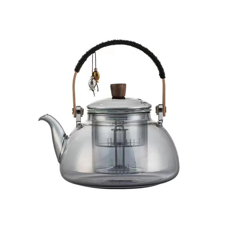 Стеклянный горшок со стеклянной балкой, специальный чайник для электрической гончарной печи, бытовой чайный сервиз, утолщенный чайник с высокой термостойкостью