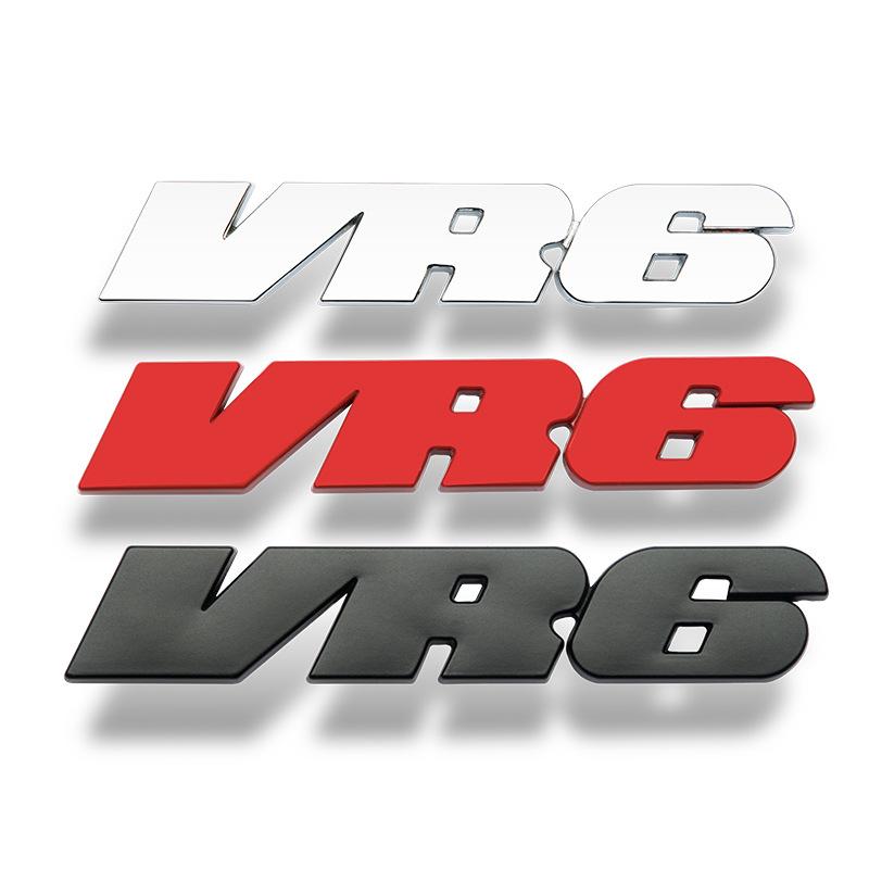 3d Metal Car Letters VR6 Logo Emblem Badge Decals For A3 Q3 Q5 A5 Q7 MK2 MK4 MK3 VR6 Sticker Accessories