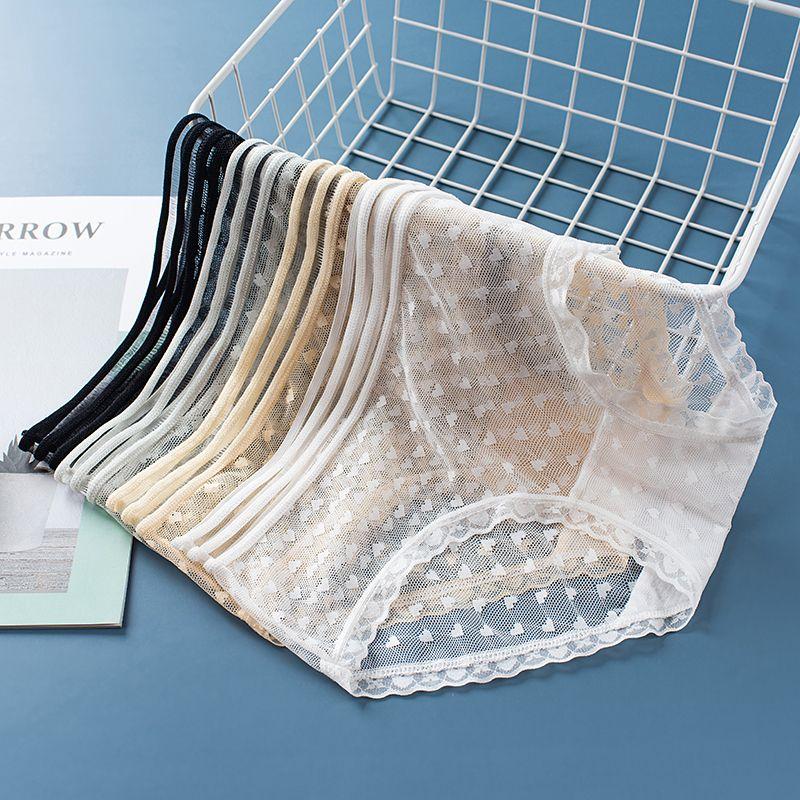 Lace Pants Women's Sexy Naked Transparent Summer Ultrathin Mesh Hollow Large Mid Waist Pants