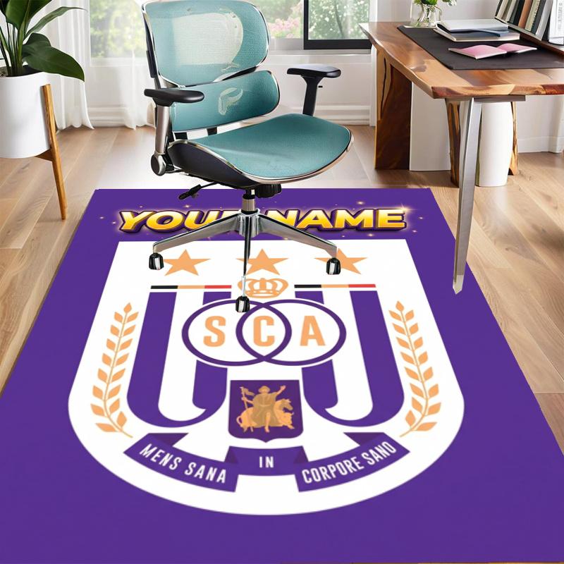 Anderlecht Design Area Rug Personalized Name- Non-Slip, Soft & Cozy Floor Mat for Living Room, Office - Indoor/Outdoor Carpet