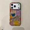Чехол на весь экран 'Коты в граффити' для Apple 17 Pro/Pro Max/16 Pro/15 PM/14/13 – Яркий и девичий дизайн