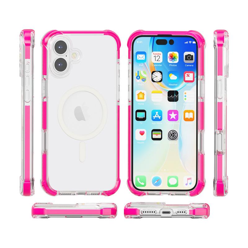 Новый акриловый магнитный чехол для мобильного телефона iPhone 11 подходит для Apple 11, прозрачный, с MagSafe, с подушкой безопасности, противоударный чехол.