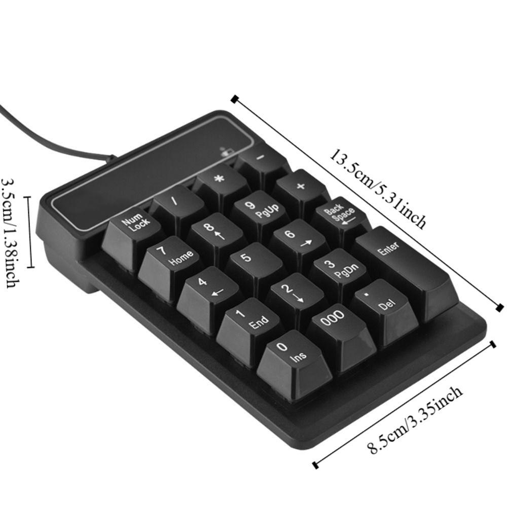 1.5M / 4.9FT Number Pad Mechanical Keys 19 Keys Keypad USB Numeric Keypad Desktop PC