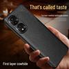 Honor 70 Series Cowhide Leather Protective Cover, Litchi Pattern, All-inclusive, High-end Quality.