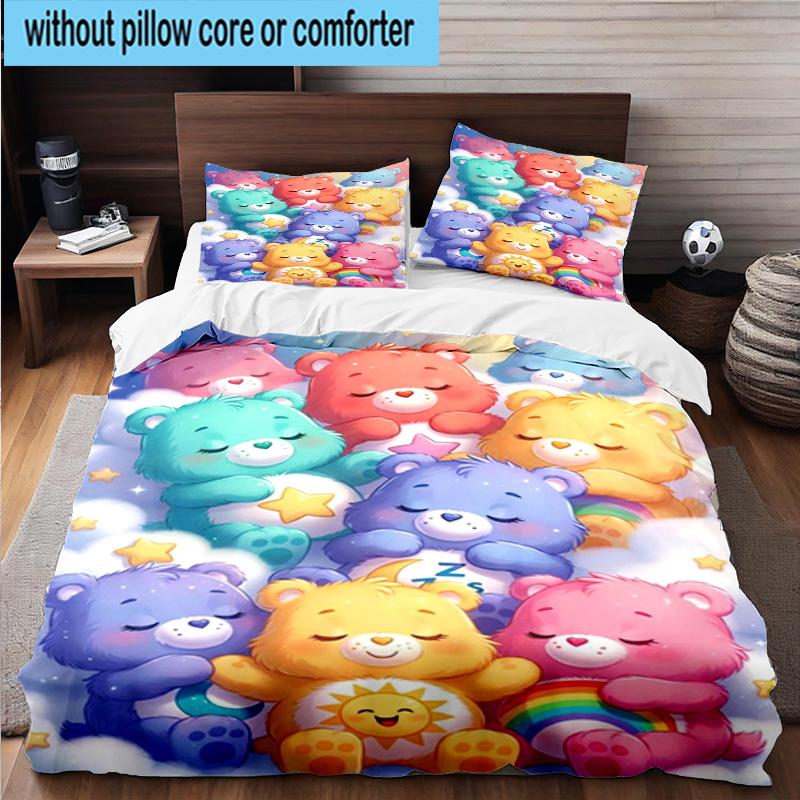 3PCS Love Bears Cozy Night 3pcs Bedding,Including 3PCS Duvet Cover And 2pcs Pillowcases Perfect for Christmas,Ideal for Bedroom, Dormitory
