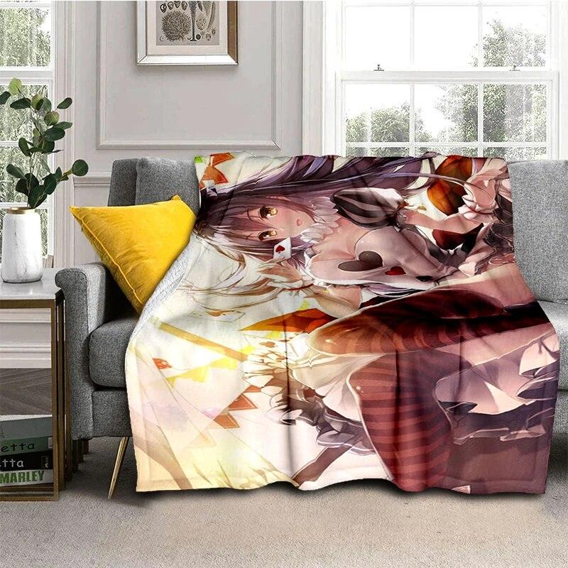 Hot Anime Sexy Girl Soft Plush Sofa Bed Throwing Cartoon Picnic Blankets Modern Flannel Blanket Gedruckt Bettdecke Geschenk Gift