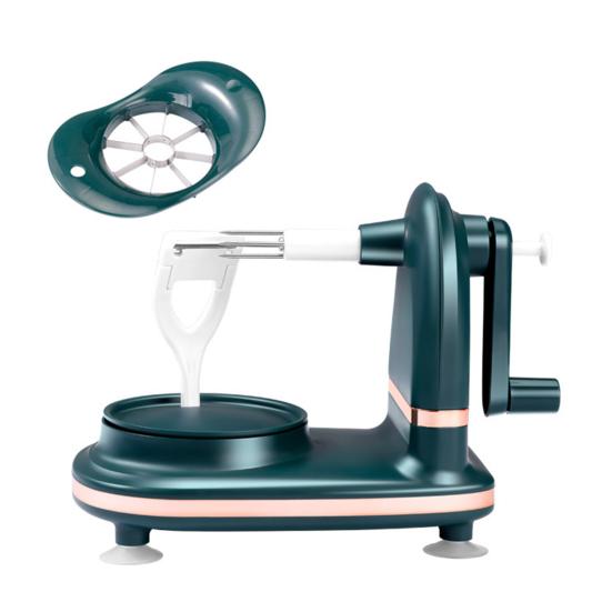 Овощечистка-слайсер с лезвием из нержавеющей стали, присоской, эргономичной ручкой, ручная вращающаяся машина для чистки овощей и фруктов, кухонные гаджеты