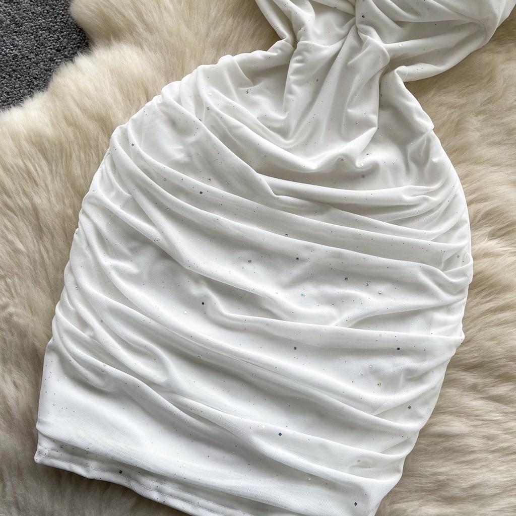 Летние женские сексуальные бретельки через шею с открытой спиной, блестящие, облегающие, мини-короткие, клубные платья для вечеринок