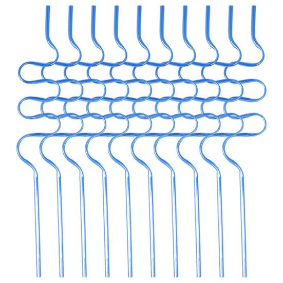 10 шт., фигурная декоративная соломинка, устойчивая к укусам, многоразовая, с гладкими краями, забавная