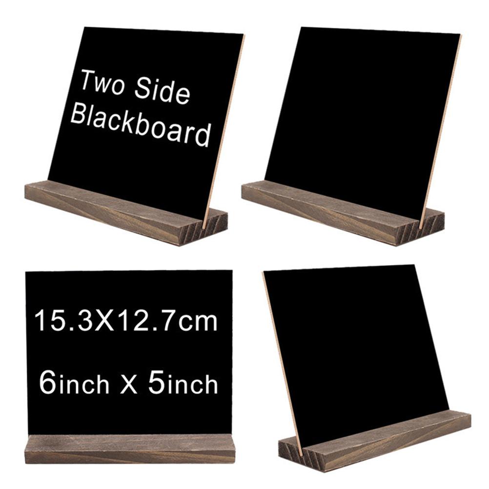 1pc Mini Tabletop Chalkboard Sign With Removed Stand Double-side Blackboard Reusable Blackboard Sign For Party Wedding Cafe