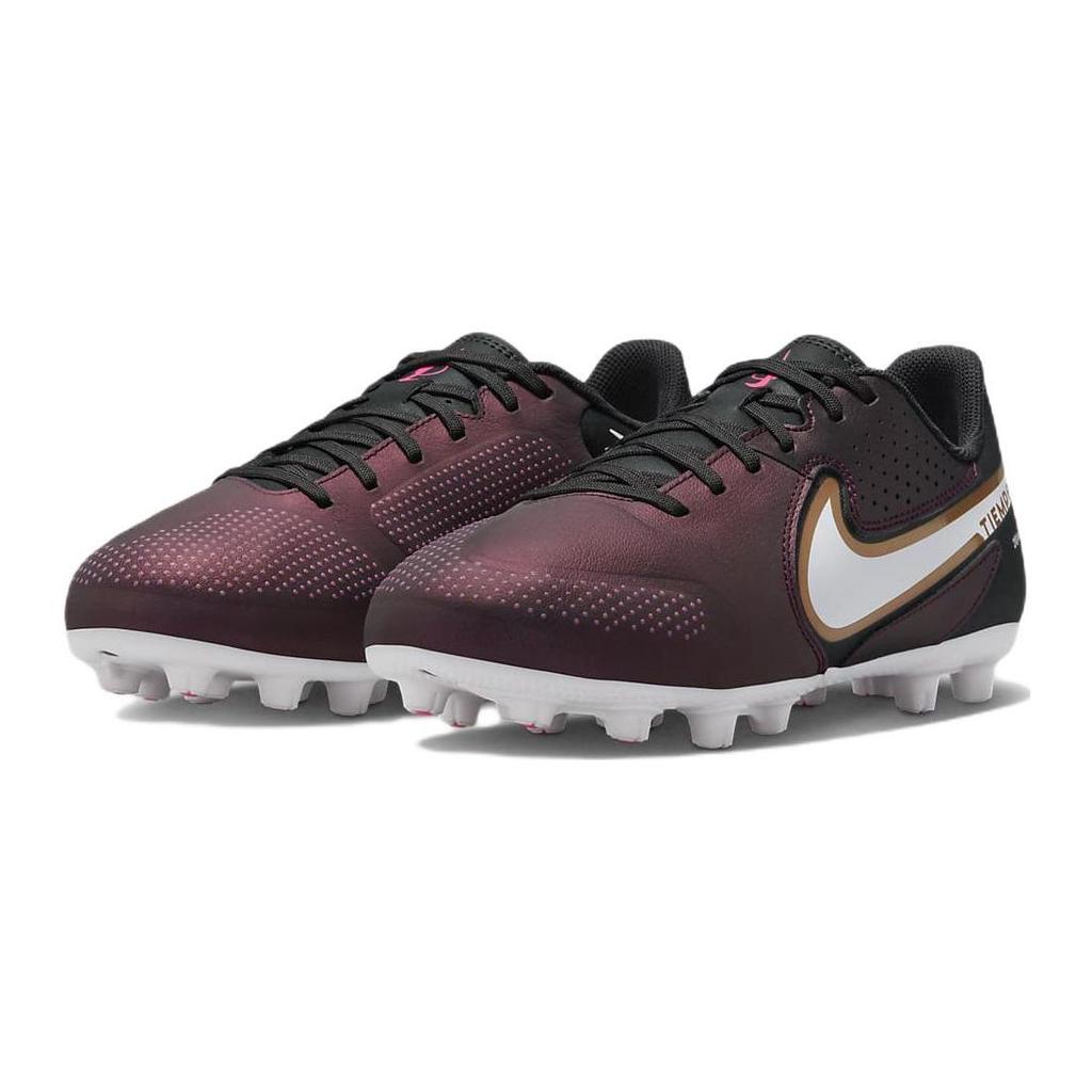 Nike Tiempo Legend 9 Academy HG Обувь для футбола для твердого грунта Нескользящая Прочная Низкий верх Детская футбольная обувь Фиолетовый Красный DR6067-510
