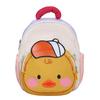 Adorable Cartoon Duck Design Children's Backpack With Detachable Front Pouch For School